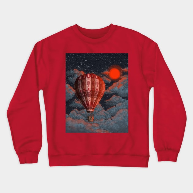 Adventure Awaits - Magical Hot Air Balloon Crewneck Sweatshirt by ECMazur